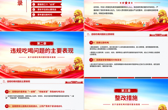 關(guān)于違規(guī)吃喝問題的整改措施PPT全面從嚴(yán)治黨黨課模板