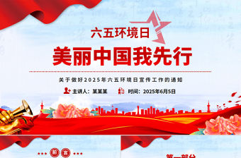 美麗中國我先行PPT精美風關(guān)于做好2025年六五環(huán)境日宣傳工作的通知下載