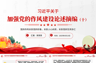 2025習(xí)近平關(guān)于加強(qiáng)黨的作風(fēng)建設(shè)論述摘編（十）PPT微黨課