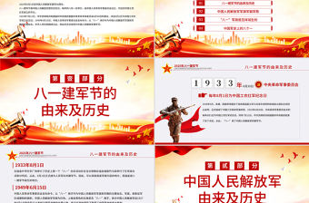 熱烈慶祝中國人民解放軍建軍98周年PPT紅色大氣鐵血鑄軍魂建軍節(jié)課件