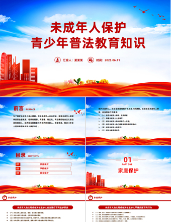 未成年人保護PPT青少年普法教育知識課件