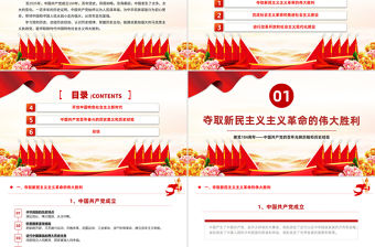 建黨104周年PPT紅色大氣中國共產黨的百年光輝歷程和歷史經驗七一黨課課件