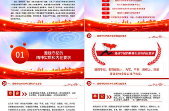 做遵規守紀的黨員干部PPT紀律黨課課件