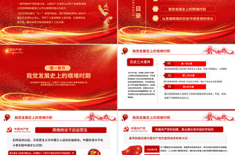 黨的光輝歷程PPT建黨104周年黨史學習教育黨課課件下載