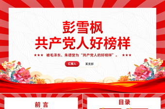 彭雪楓PPT共產(chǎn)黨人好榜樣黨史人物介紹課件
