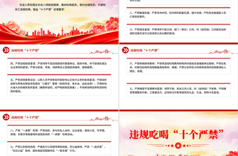 簡潔大氣違規(guī)吃喝“十個嚴(yán)禁”PPT作風(fēng)建設(shè)黨課課件