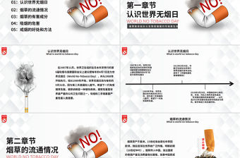 世界無煙日科普宣傳PPT簡約精美吸煙有害健康世界無煙日課件