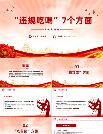 違規(guī)吃喝7個(gè)方面PPT2025作風(fēng)建設(shè)系列黨課課件