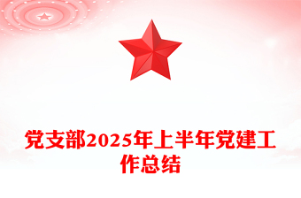 黨支部2025年上半年黨建工作總結(jié)PPT模板(講稿)