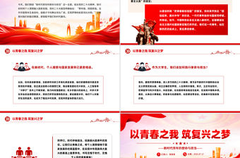以青春之我筑復興之夢PPT新時代青年的使命與擔當模板