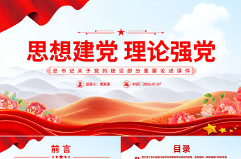 思想建黨理論強(qiáng)黨PPT總書(shū)記關(guān)于黨的建設(shè)部分重要論述課件