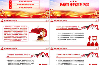 長征精神PPT紅色精美中國精神系列課件下載