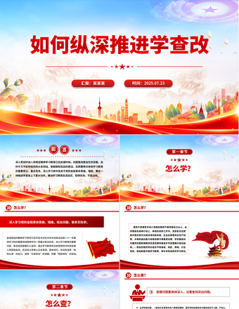 如何縱深推進(jìn)學(xué)查改PPT2025主題教育課件