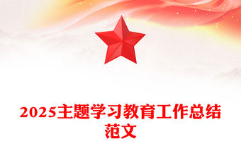 2025主題學習教育工作總結PPT模板下載(講稿)