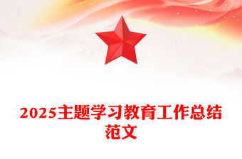 2025主題學(xué)習(xí)教育工作總結(jié)PPT模板下載(講稿)