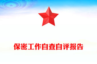 某局保密工作自查自評報告PPT模板下載(講稿)