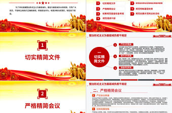 簡潔風整治形式主義為基層減負若干規定PPT課件下載