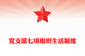 一文讀懂黨支部七項組織生活制度PPT課件(講稿)