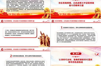 傳承抗戰偉力譜寫青春華章PPT紀念抗日戰爭勝利80周年國企課件