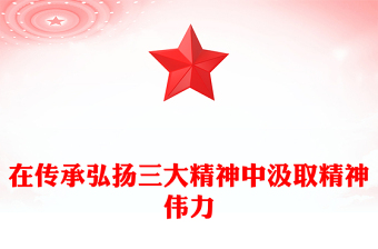 在傳承弘揚(yáng)三大精神中汲取精神偉力PPT黨課課件(講稿)