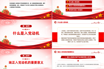 端正入黨動(dòng)機(jī) 爭(zhēng)做合格黨員PPT簡(jiǎn)潔大氣入黨積極分子黨課課件