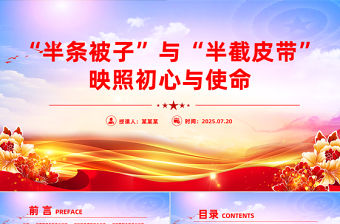 半條被子與半截皮帶 映照初心與使命PPT長征紅色故事課件