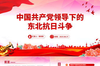 中國共產(chǎn)黨領(lǐng)導(dǎo)下的東北抗日斗爭PPT黨課