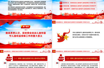 在全市流動(dòng)兒童和留守兒童權(quán)益保障工作會(huì)議上的講話PPT模板