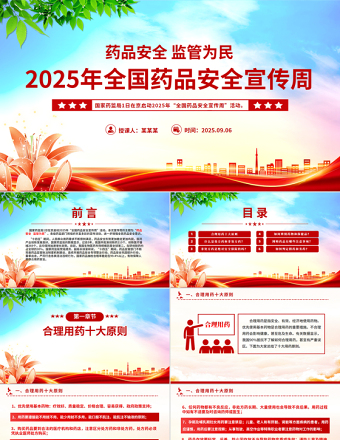 2025年全國(guó)藥品安全宣傳周PPT藥品安全監(jiān)管為民主題課件