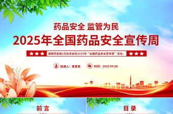 2025年全國藥品安全宣傳周PPT藥品安全監(jiān)管為民主題課件