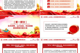 重溫抗日英雄故事PPT紀念抗日戰爭勝利80周年黨課