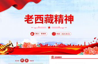 老西藏精神PPT紅色大氣中國精神譜系課件
