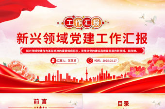 新興領域黨建工作匯報PPT模板下載