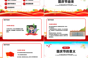 2025慶祝新中國成立76周年紀念日PPT紅色精美國慶76周年課件下載
