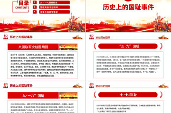 九一八事變PPT紅色銘記歷史勿忘國恥珍愛和平愛國主義教育黨課課件