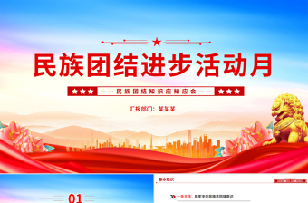 民族團結(jié)進步活動月PPT民族團結(jié)知識應(yīng)知應(yīng)會課件下載
