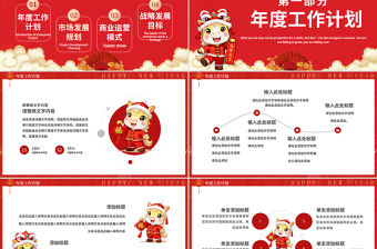 2026馬年大吉商務行業新年工作規劃方案PPT模板下載
