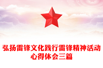 弘揚(yáng)雷鋒文化踐行雷鋒精神活動心得體會三篇