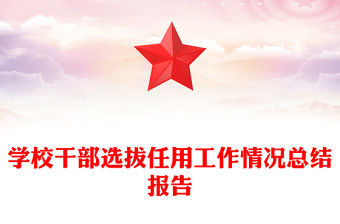 學(xué)校干部選拔任用工作情況總結(jié)報(bào)告