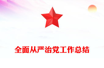 全面從嚴治黨工作總結