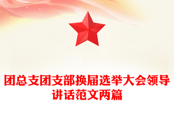 團(tuán)總支團(tuán)支部換屆選舉大會(huì)領(lǐng)導(dǎo)講話范文兩篇