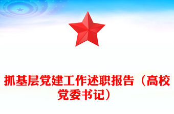 抓基層黨建工作述職報告（高校黨委書記）