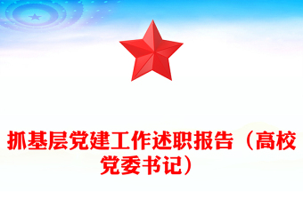 抓基層黨建工作述職報(bào)告(高校黨委書記)