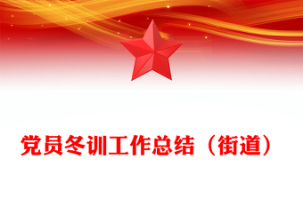 黨員冬訓(xùn)工作總結(jié)（街道）