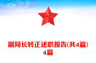 副局長轉正述職報告(共4篇)4篇