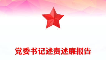 黨委書記述責述廉報告