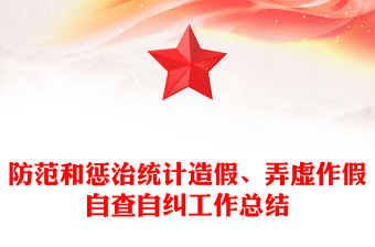 防范和懲治統(tǒng)計(jì)造假、弄虛作假自查自糾工作總結(jié)