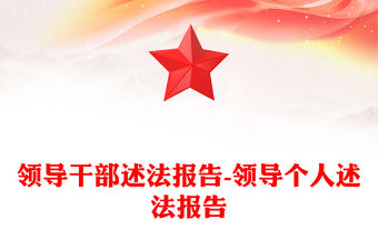 領導干部述法報告-領導個人述法報告