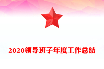 2020領(lǐng)導(dǎo)班子年度工作總結(jié)