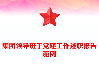 集團領導班子黨建工作述職報告范例
